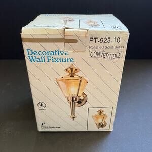 Prestigeline Convertible Decorative Wall Fixture Polished Solid Brass